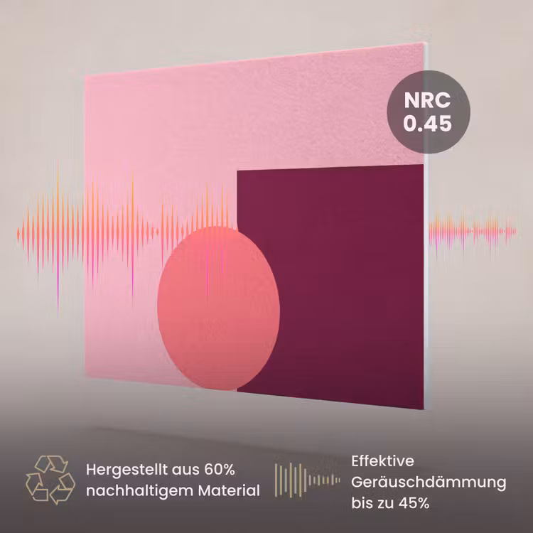 Akustikbild - Zusammenfassung – Formen – Rosa – Modern – Design — 3