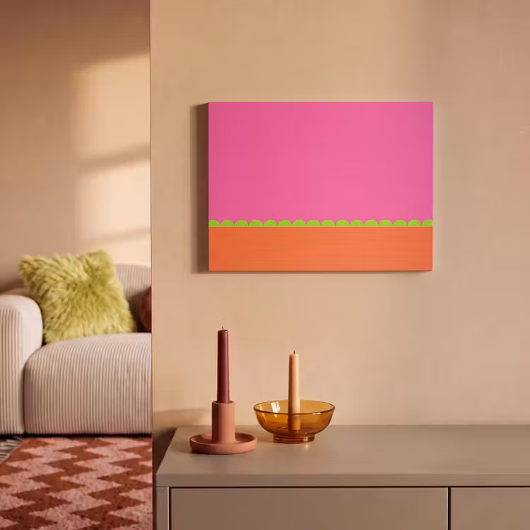 Akustikbild - Zusammenfassung – Geometrisch – Farbblöcke – Rosa – Orange — 2