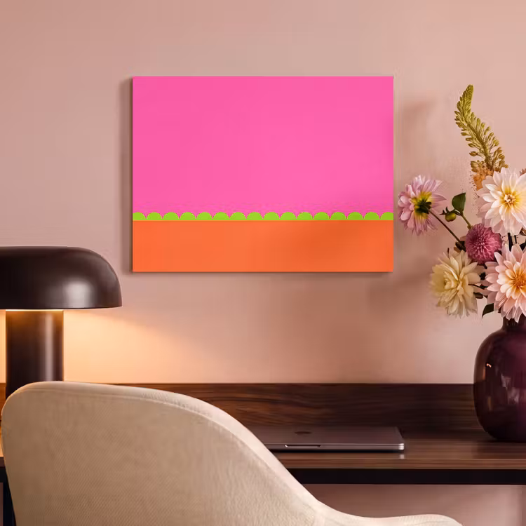 Akustikbild - Zusammenfassung – Geometrisch – Farbblöcke – Rosa – Orange — 6