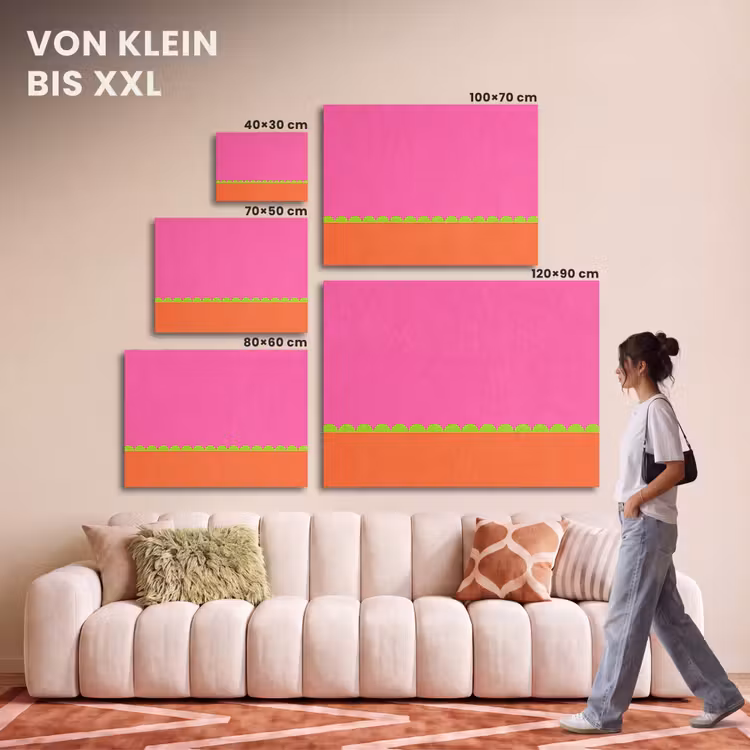 Akustikbild - Zusammenfassung – Geometrisch – Farbblöcke – Rosa – Orange — 7
