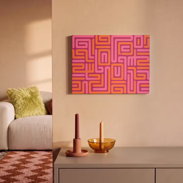Akustikbild - Zusammenfassung – Muster – Linien – Rosa – Orange — 2