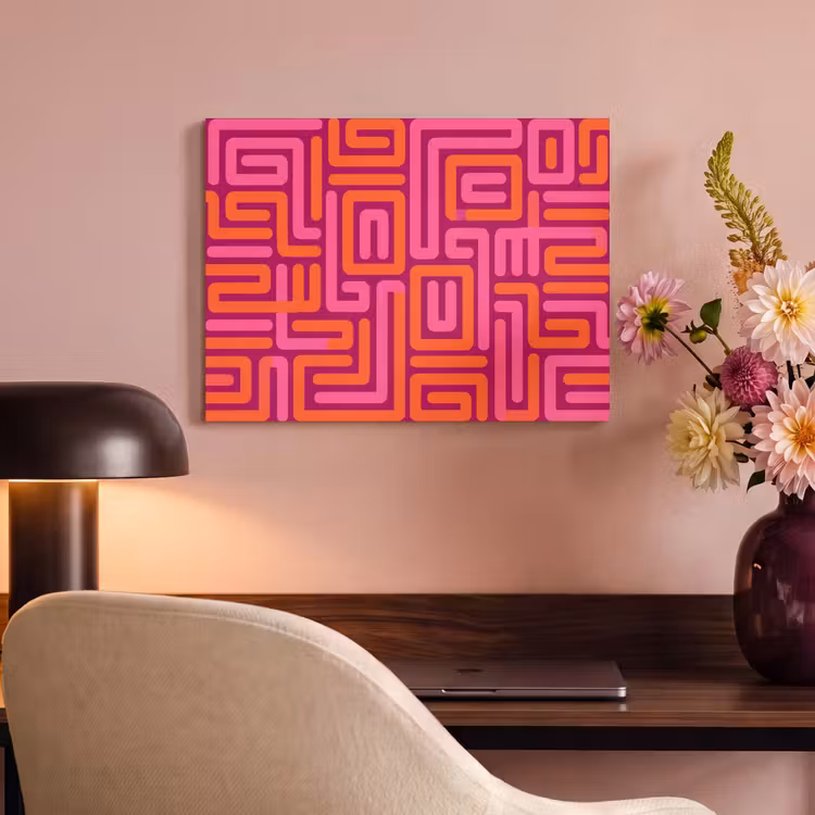 Akustikbild - Zusammenfassung – Muster – Linien – Rosa – Orange — 6