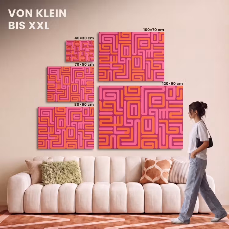 Akustikbild - Zusammenfassung – Muster – Linien – Rosa – Orange — 7