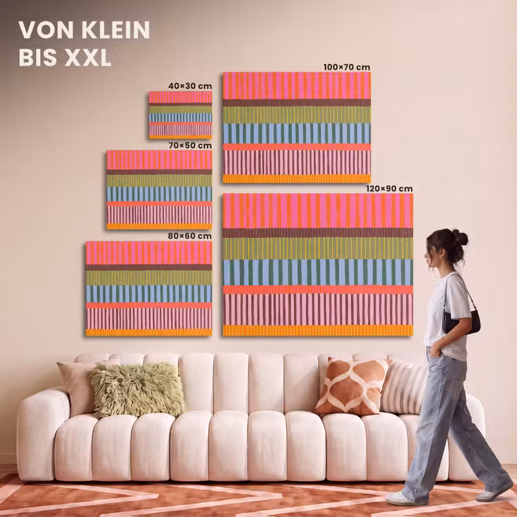 Akustikbild - Zusammenfassung – Streifen – Modern – Farbenfroh – Kunst — 7