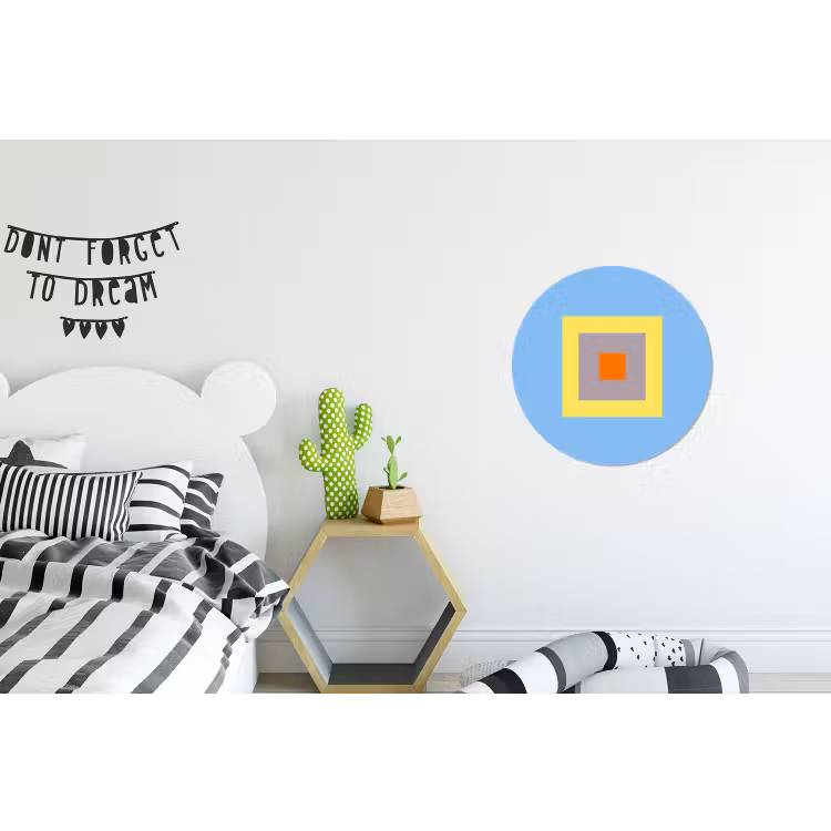 Alu-Dibond-Bild Rund - Abstrakt – Geometrisch – Farbenfroh – Modern – Formen — 4