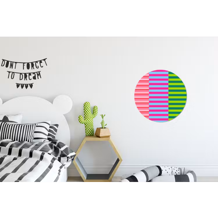 Alu-Dibond-Bild Rund - Muster – Streifen – Modern – Abstrakt – Bunt — 4