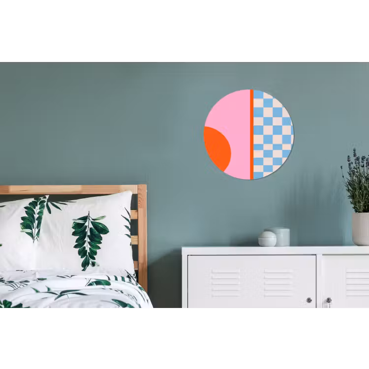 Alu-Dibond-Bild Rund - Zusammenfassung – Formen – Geometrisch – Modern – Farbenfroh — 5