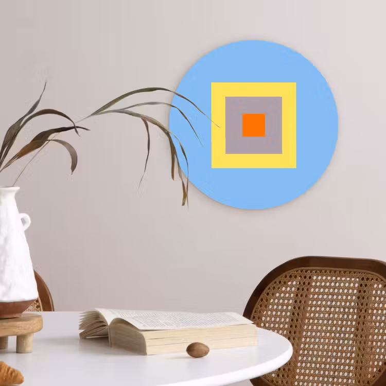 Glasbild Rund - Abstrakt – Geometrisch – Farbenfroh – Modern – Formen — 4