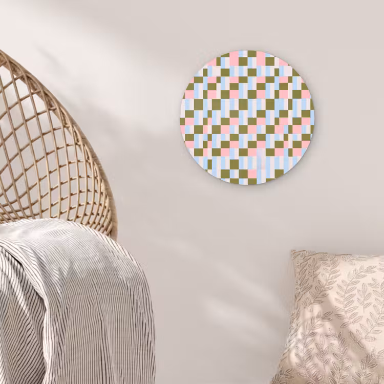 Glasbild Rund - Muster – Geometrisch – Abstrakt – Farbenfroh – Modern — 5