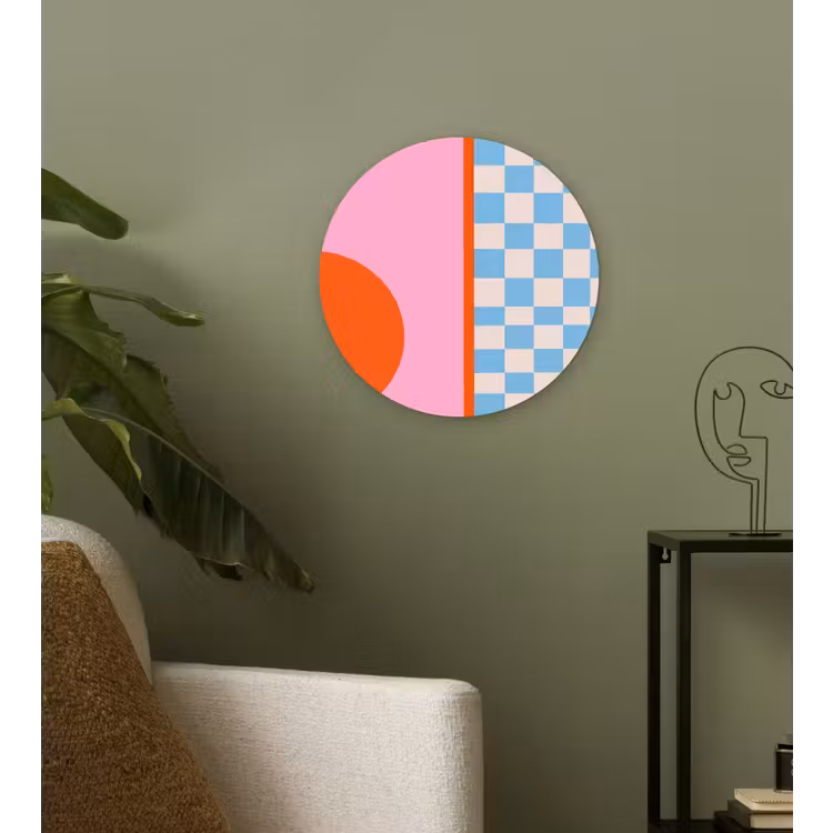 Glasbild Rund - Zusammenfassung – Formen – Geometrisch – Modern – Farbenfroh — 3