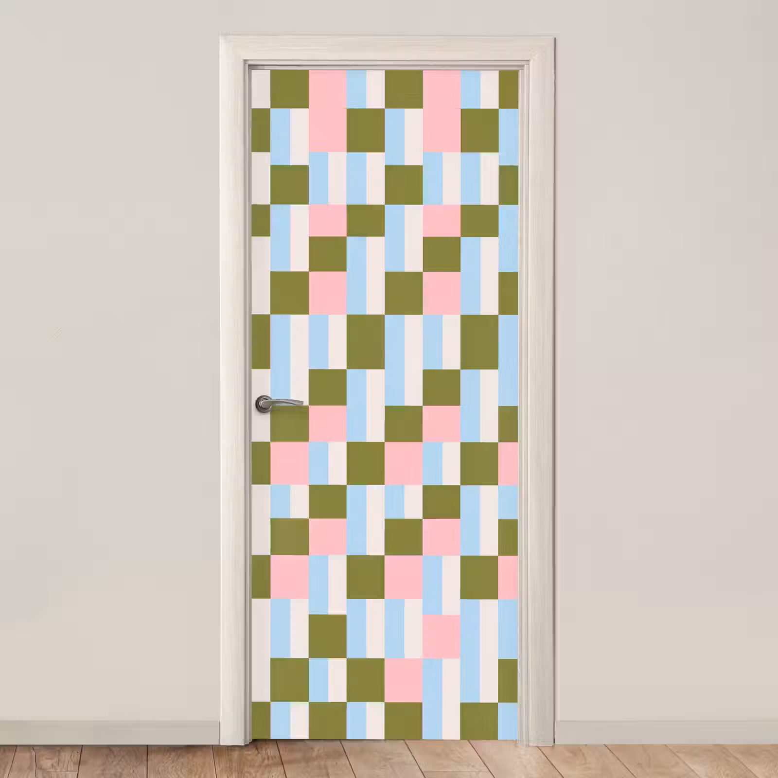 Türtapete - Muster – Geometrisch – Abstrakt – Farbenfroh – Modern — 1