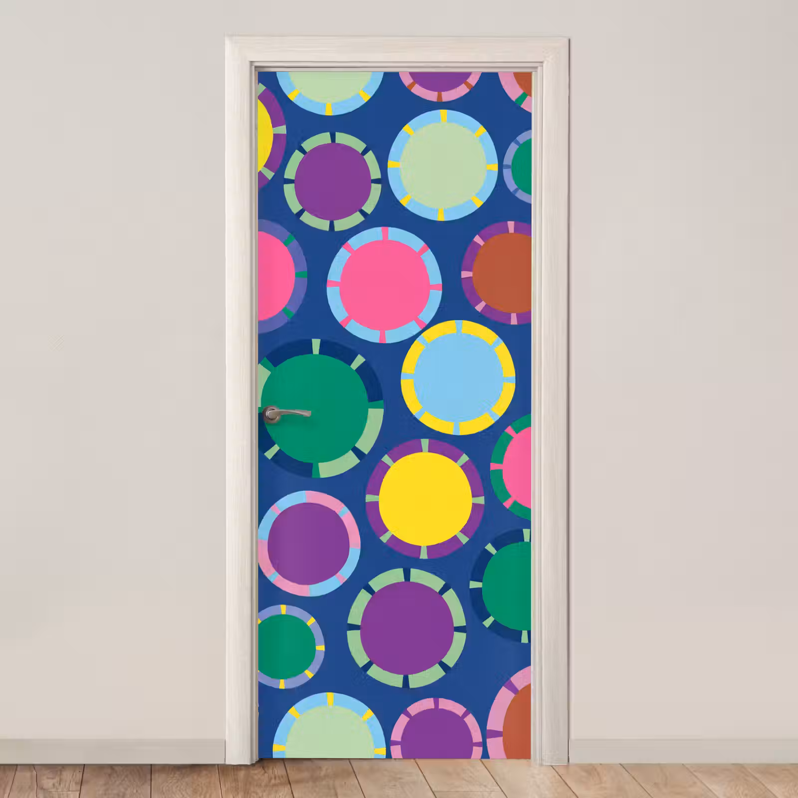 Türtapete - Muster – Kreise – Abstrakt – Bunt — 1