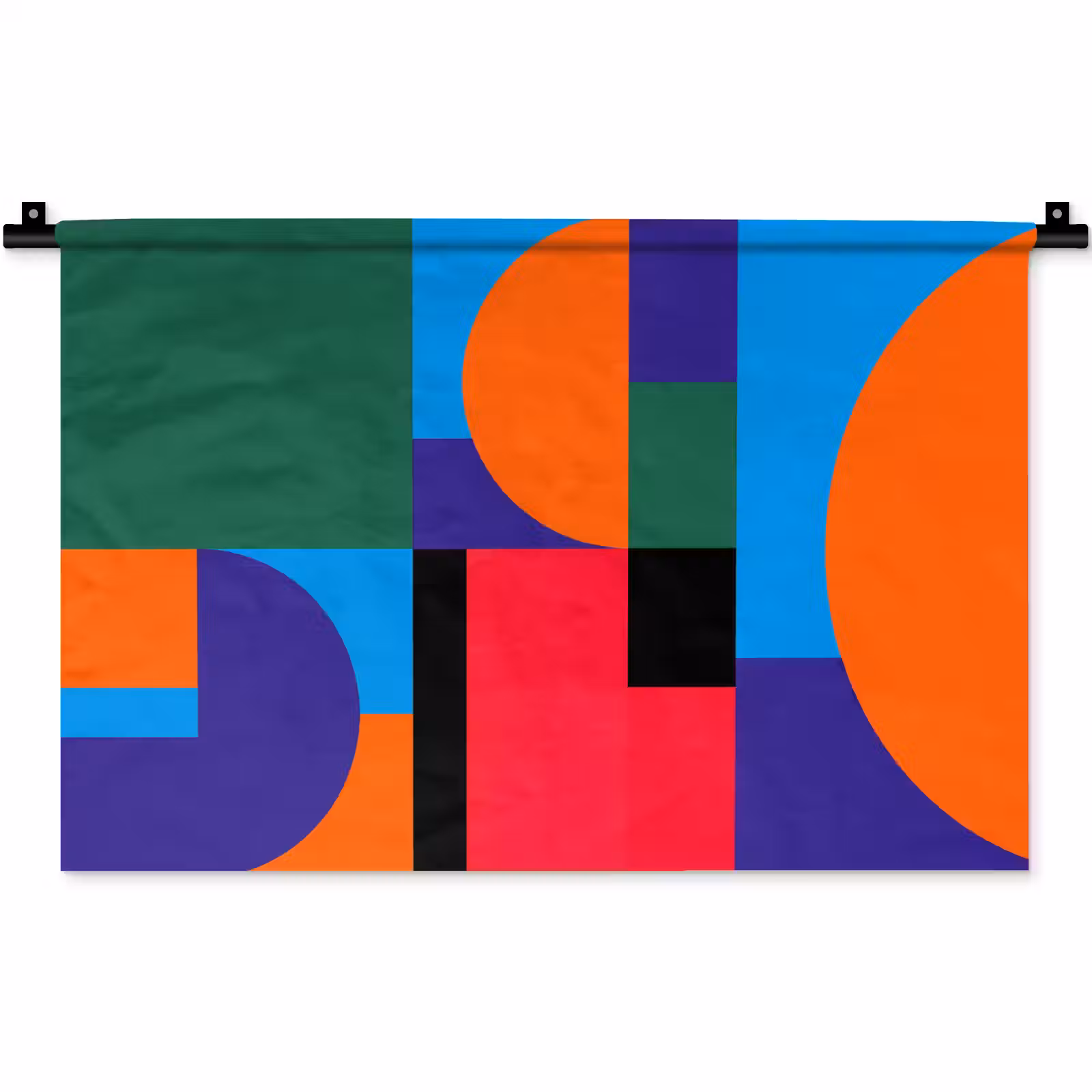 Wandteppich - Geometrisch – Abstrakt – Formen – Farbenfroh – Modern — 1