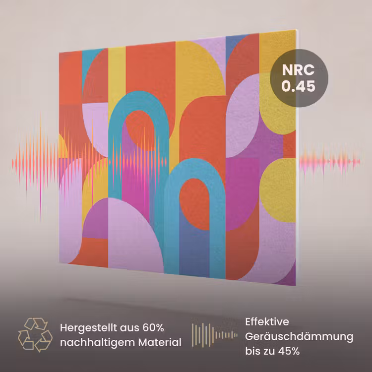 Akustikbild - Zusammenfassung – Geometrie – Farbenfroh – Modern – Kunst — 3
