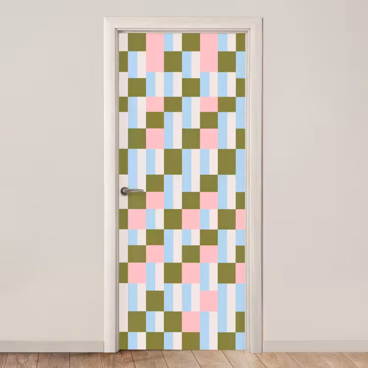 Türtapete - Muster – Geometrisch – Abstrakt – Farbenfroh – Modern — 1