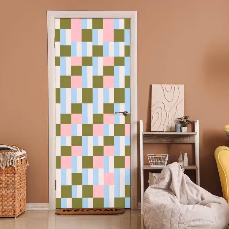 Türtapete - Muster – Geometrisch – Abstrakt – Farbenfroh – Modern — 2