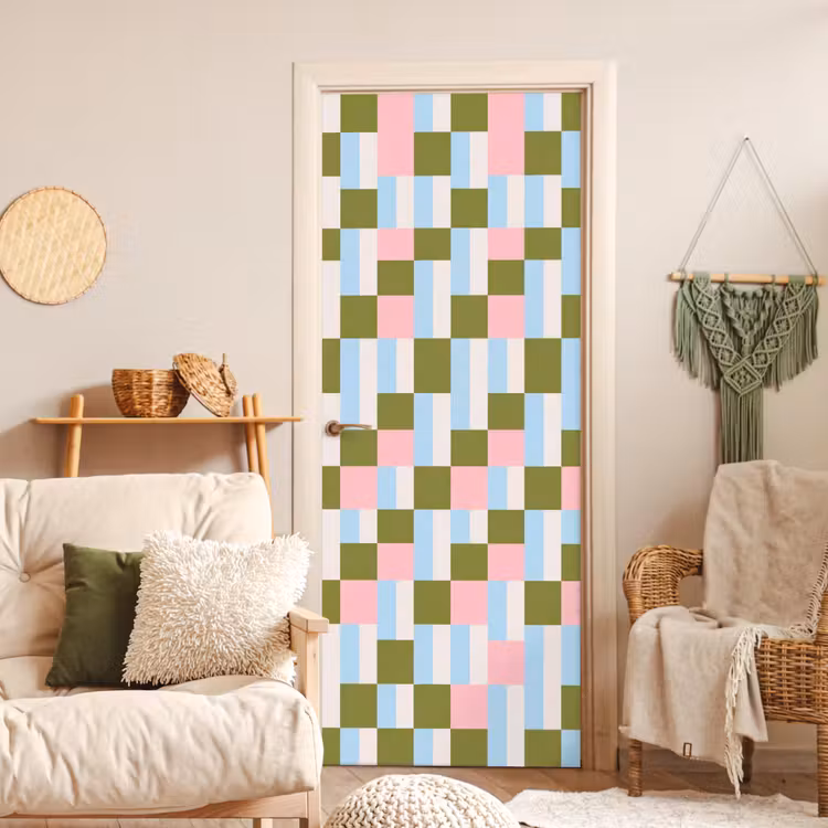 Türtapete - Muster – Geometrisch – Abstrakt – Farbenfroh – Modern — 3