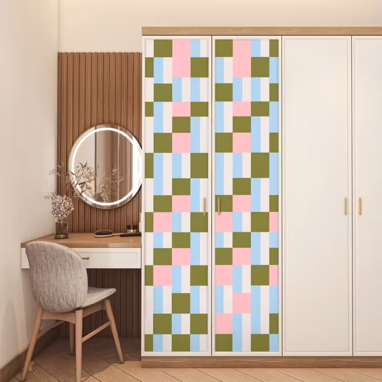 Türtapete - Muster – Geometrisch – Abstrakt – Farbenfroh – Modern — 4