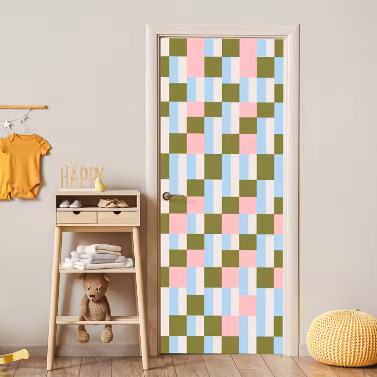 Türtapete - Muster – Geometrisch – Abstrakt – Farbenfroh – Modern — 5
