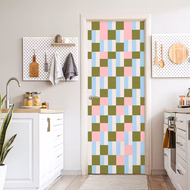 Türtapete - Muster – Geometrisch – Abstrakt – Farbenfroh – Modern — 6