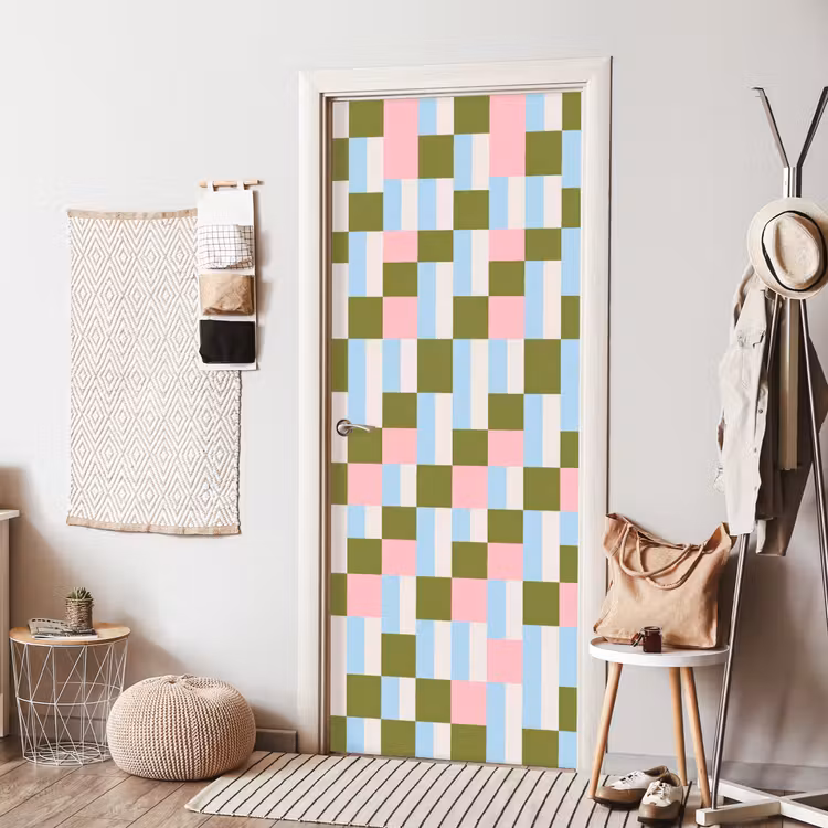 Türtapete - Muster – Geometrisch – Abstrakt – Farbenfroh – Modern — 7