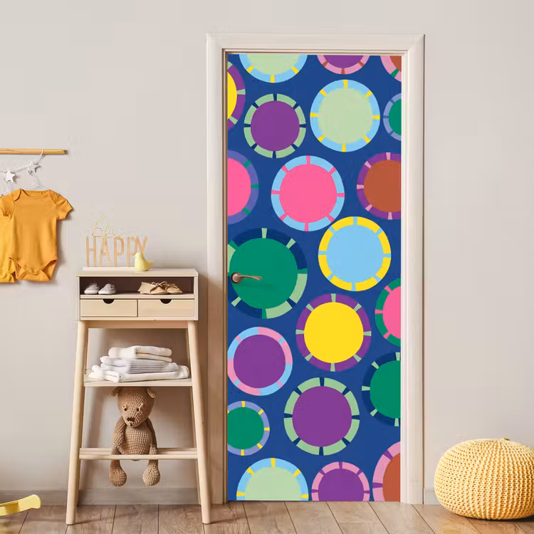 Türtapete - Muster – Kreise – Abstrakt – Bunt — 5