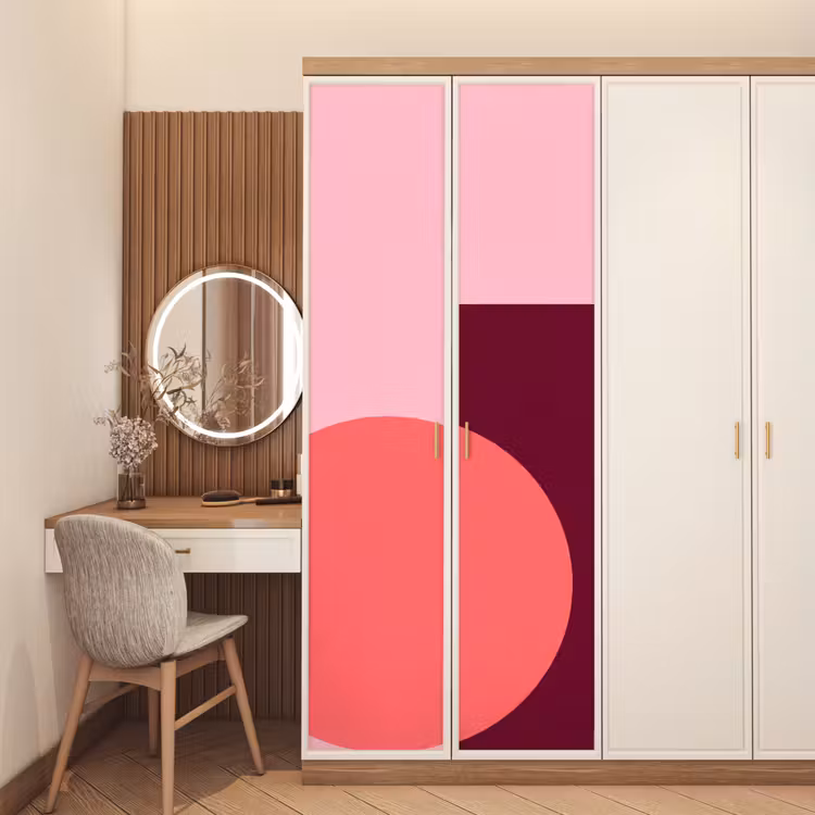 Türtapete - Zusammenfassung – Formen – Rosa – Modern – Design — 4