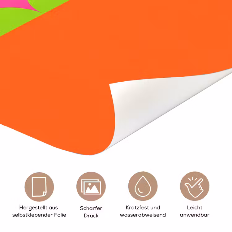 Türtapete - Zusammenfassung – Geometrisch – Farbblöcke – Rosa – Orange — 8