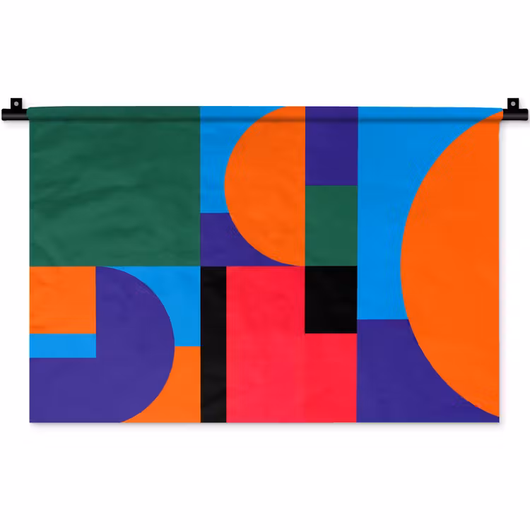 Wandteppich - Geometrisch – Abstrakt – Formen – Farbenfroh – Modern — 1
