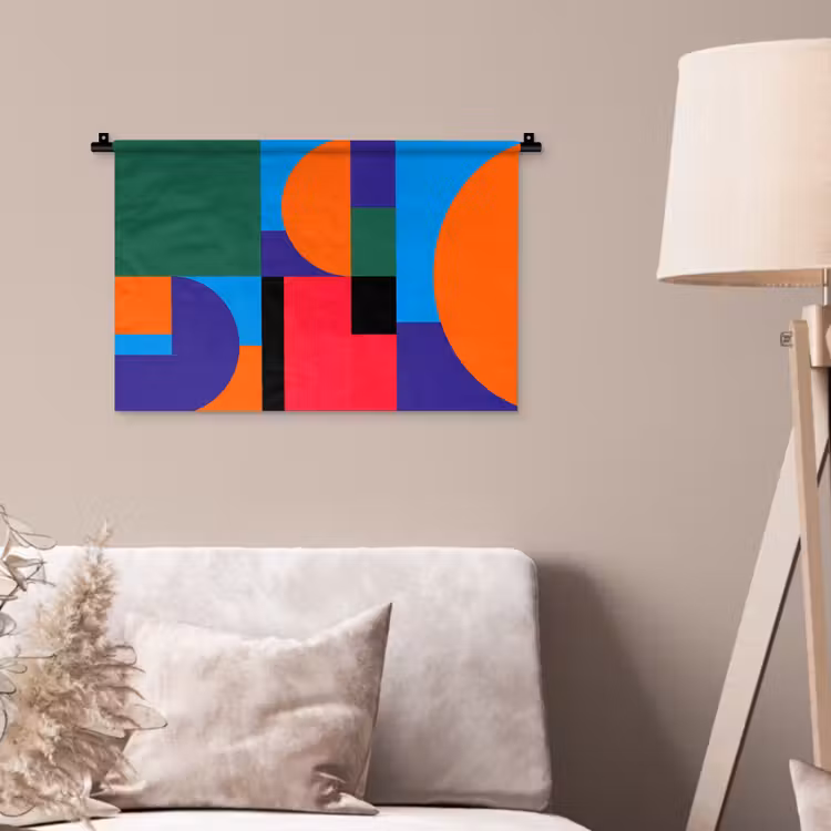 Wandteppich - Geometrisch – Abstrakt – Formen – Farbenfroh – Modern — 2