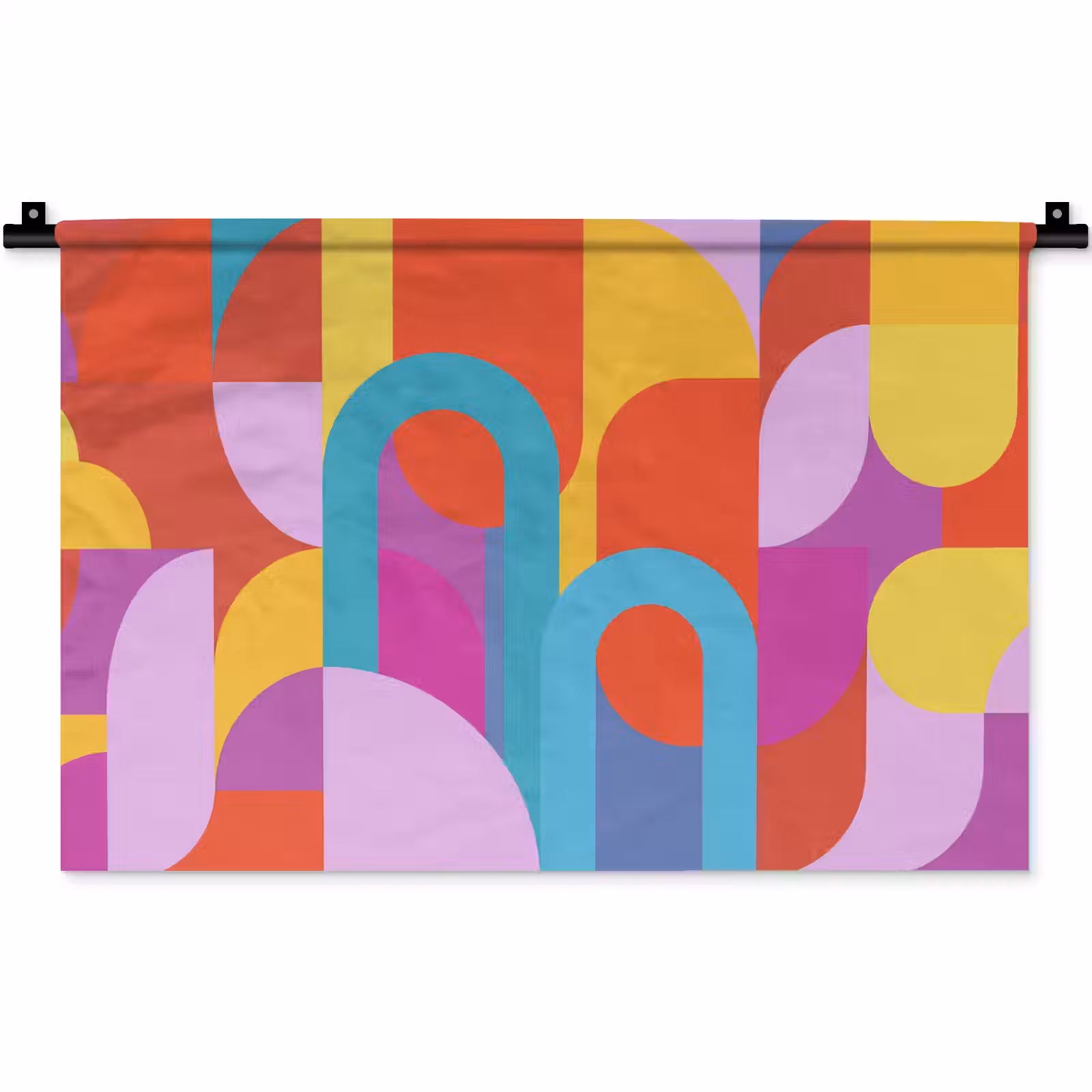 Wandteppich - Zusammenfassung – Geometrie – Farbenfroh – Modern – Kunst — 1