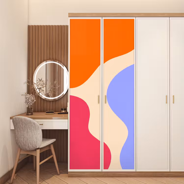 Türtapete - Zusammenfassung – Organische Formen – Design – Modern – Farbenfroh — 4