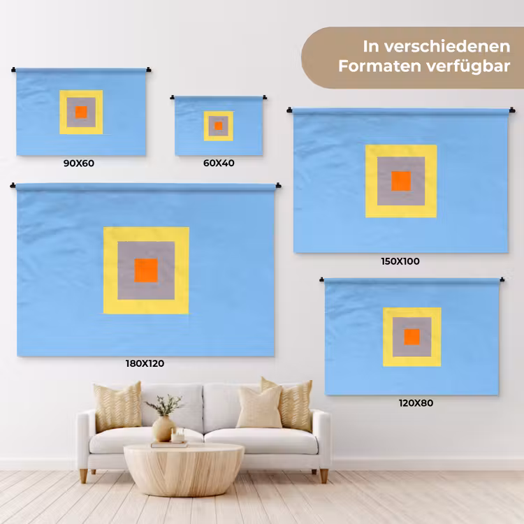 Wandteppich - Abstrakt – Geometrisch – Farbenfroh – Modern – Formen — 8