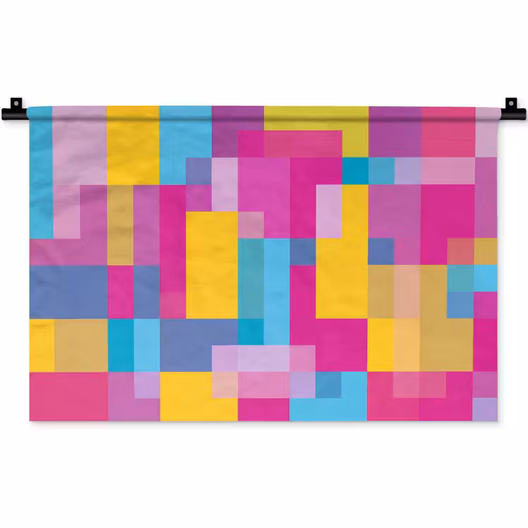 Wandteppich - Abstrakt – Geometrisch – Kunst – Farbenfroh – Modern — 1