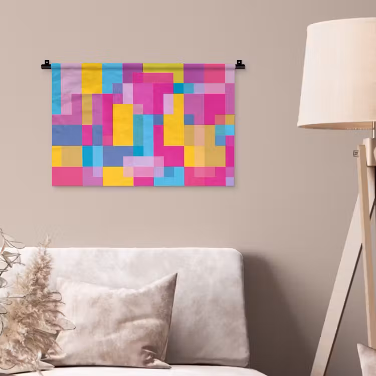 Wandteppich - Abstrakt – Geometrisch – Kunst – Farbenfroh – Modern — 2