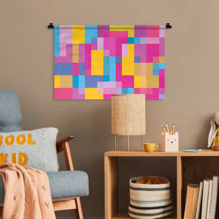 Wandteppich - Abstrakt – Geometrisch – Kunst – Farbenfroh – Modern — 5