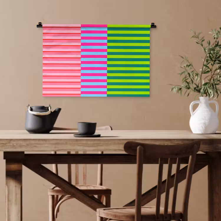 Wandteppich - Muster – Streifen – Modern – Abstrakt – Bunt — 3