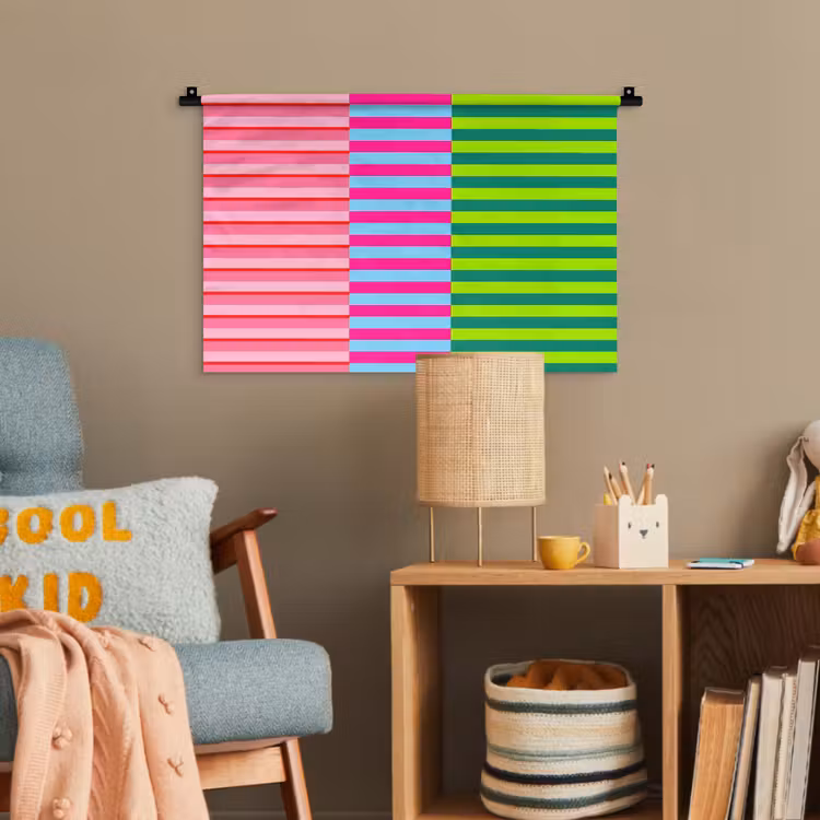 Wandteppich - Muster – Streifen – Modern – Abstrakt – Bunt — 5