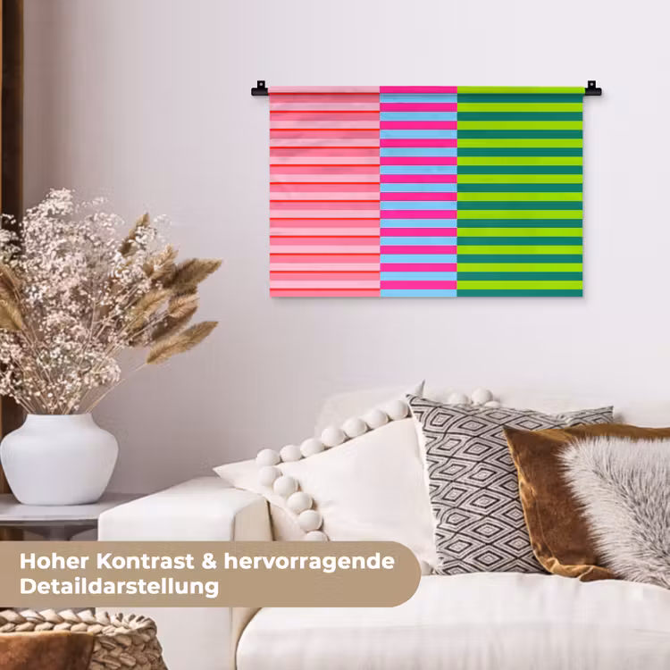 Wandteppich - Muster – Streifen – Modern – Abstrakt – Bunt — 6