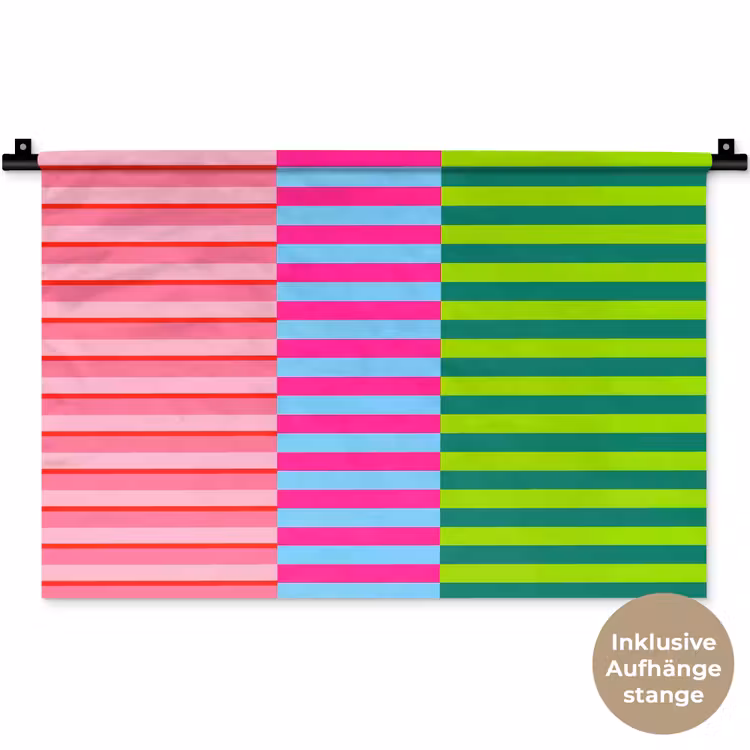 Wandteppich - Muster – Streifen – Modern – Abstrakt – Bunt — 9