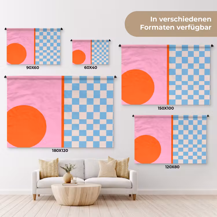 Wandteppich - Zusammenfassung – Formen – Geometrisch – Modern – Farbenfroh — 8