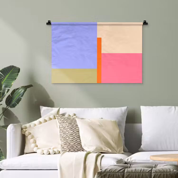 Wandteppich - Zusammenfassung – Geometrie – Kunst – Modern – Farbenfroh — 4
