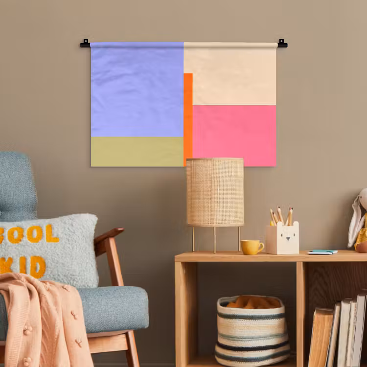 Wandteppich - Zusammenfassung – Geometrie – Kunst – Modern – Farbenfroh — 5