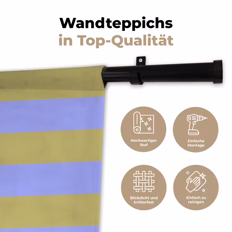 Wandteppich - Zusammenfassung – Geometrie – Streifen – Blöcke – Rot — 7