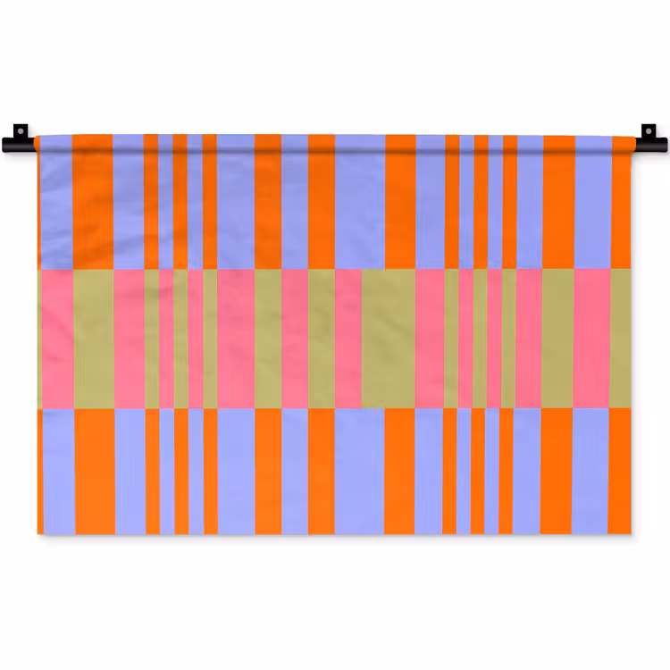 Wandteppich - Zusammenfassung – Muster – Geometrisch – Farbenfroh – Modern — 1