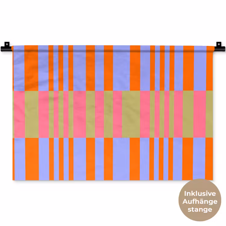 Wandteppich - Zusammenfassung – Muster – Geometrisch – Farbenfroh – Modern — 9