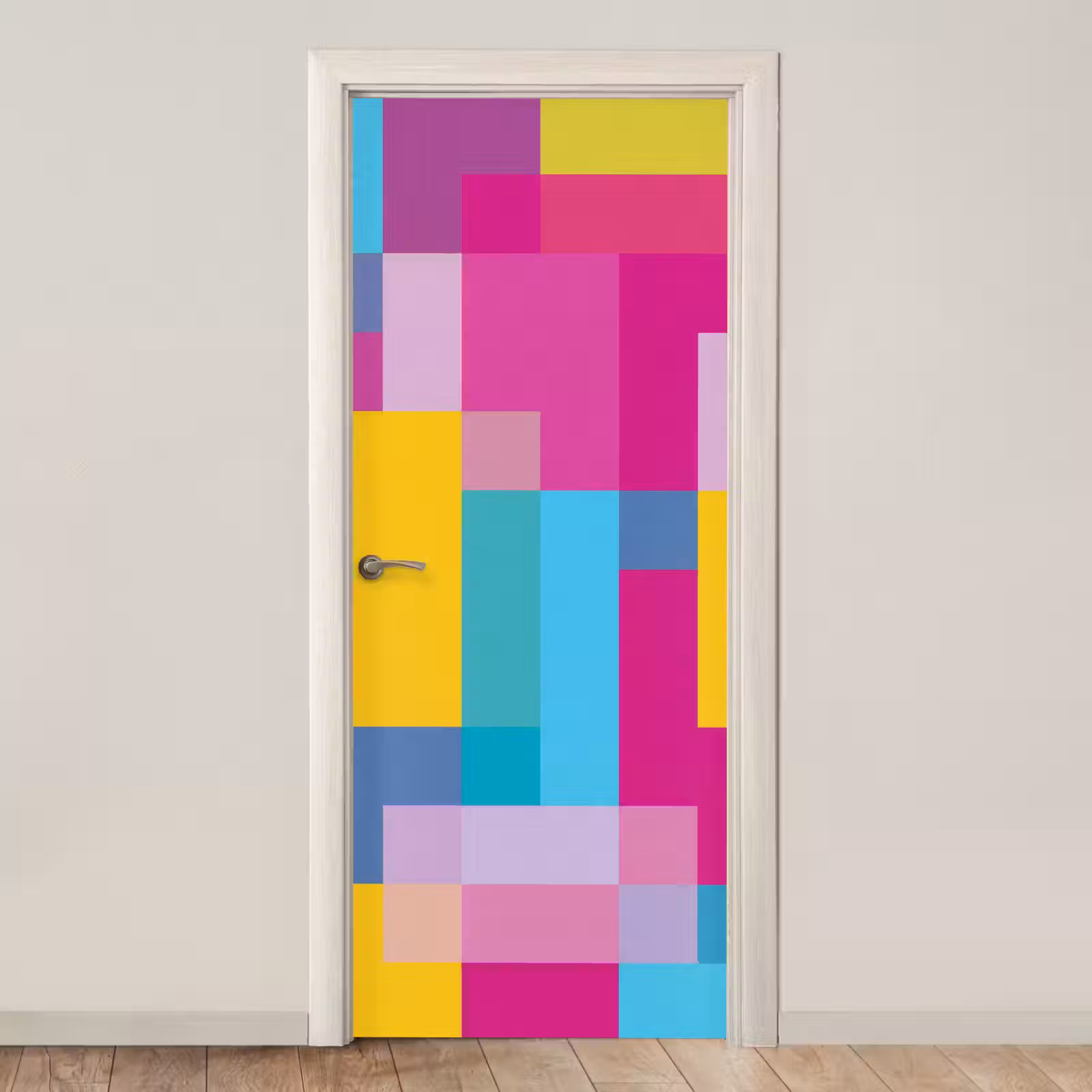 Türtapete - Abstrakt – Geometrisch – Kunst – Farbenfroh – Modern — 1