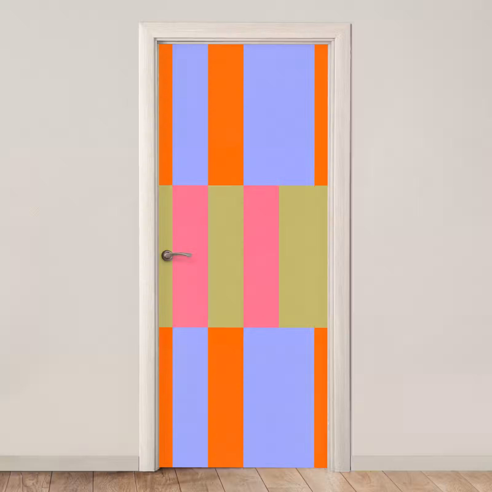 Türtapete - Zusammenfassung – Muster – Geometrisch – Farbenfroh – Modern — 1