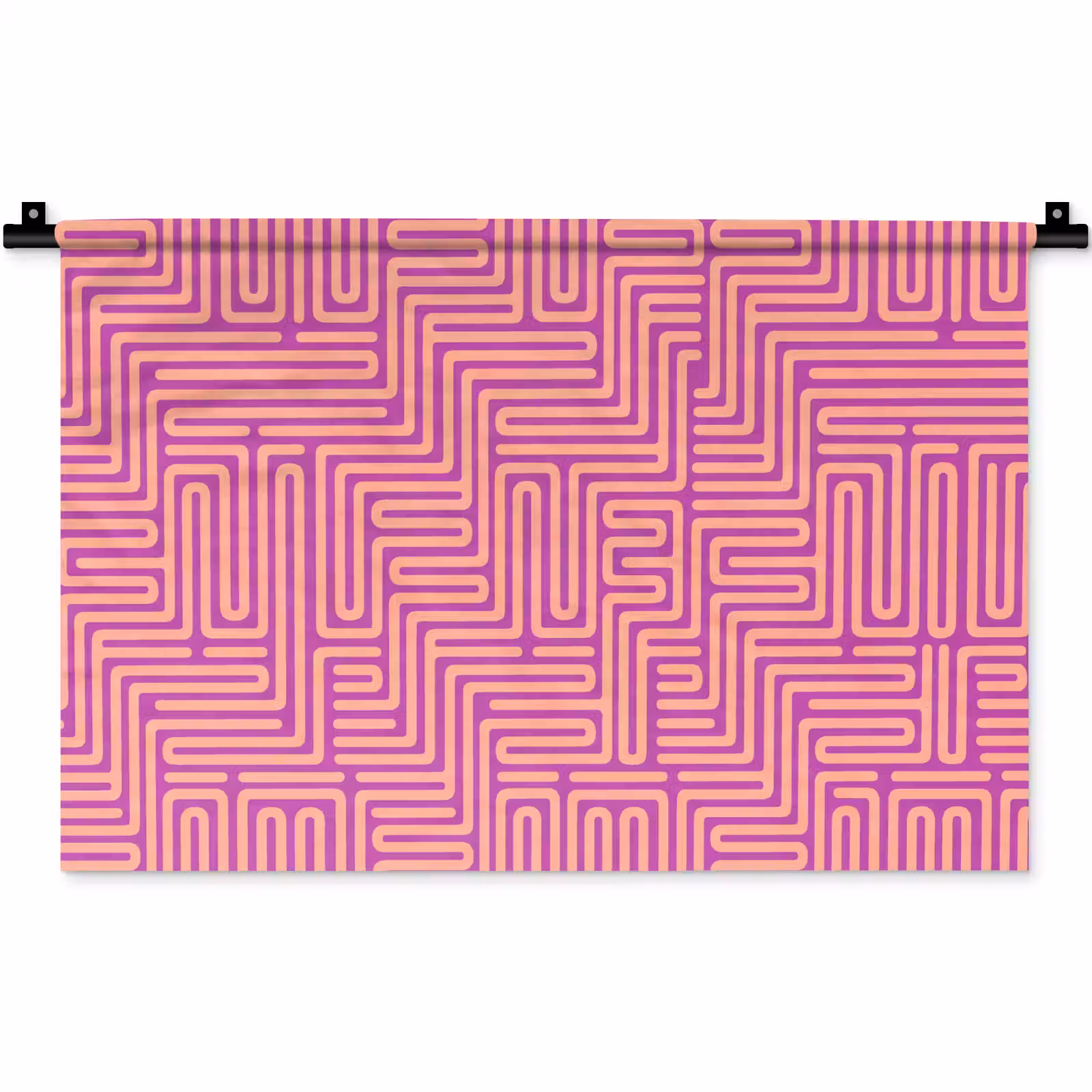 Wandteppich - Muster – Linien – Abstrakt – Modern – Lila — 1