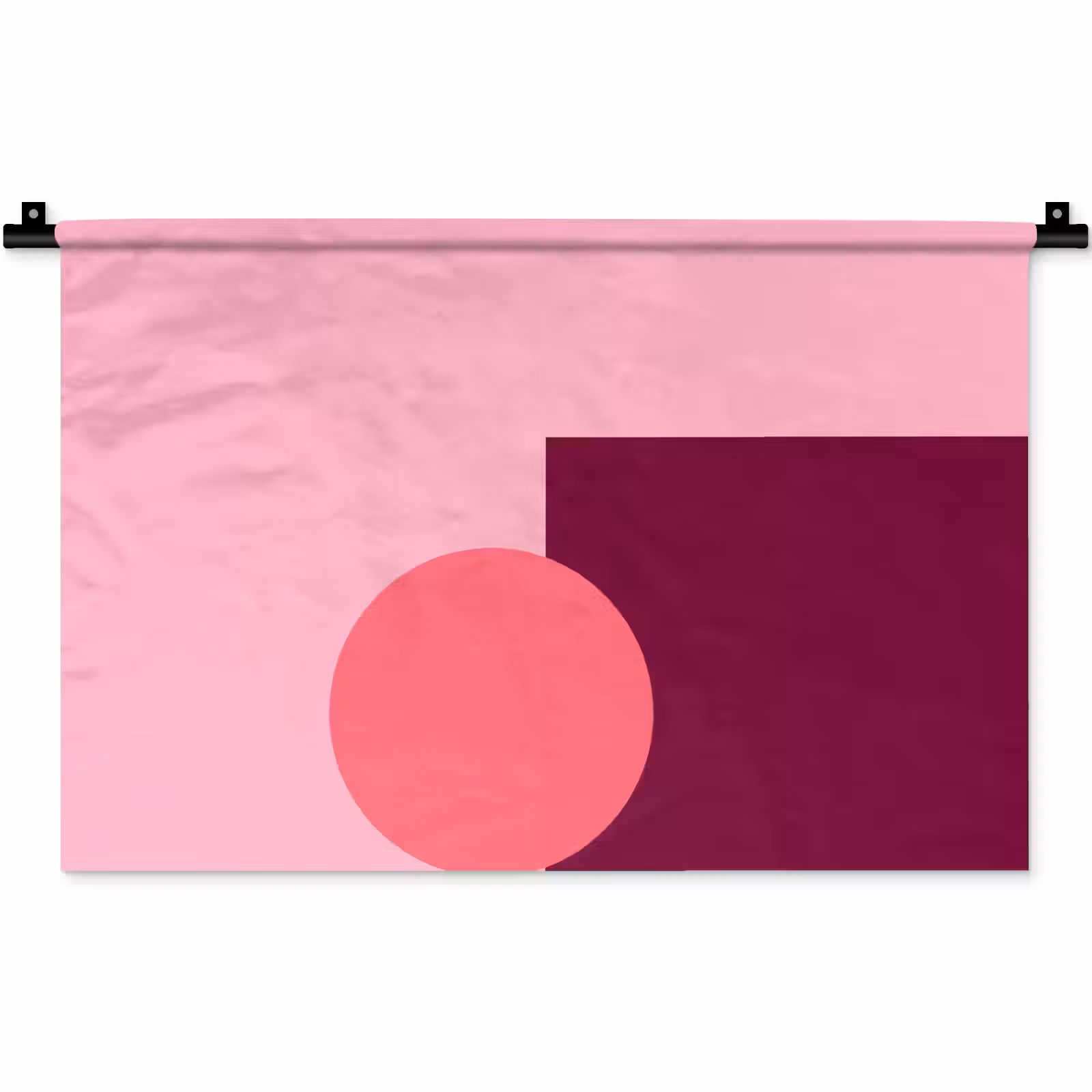 Wandteppich - Zusammenfassung – Formen – Rosa – Modern – Design — 1